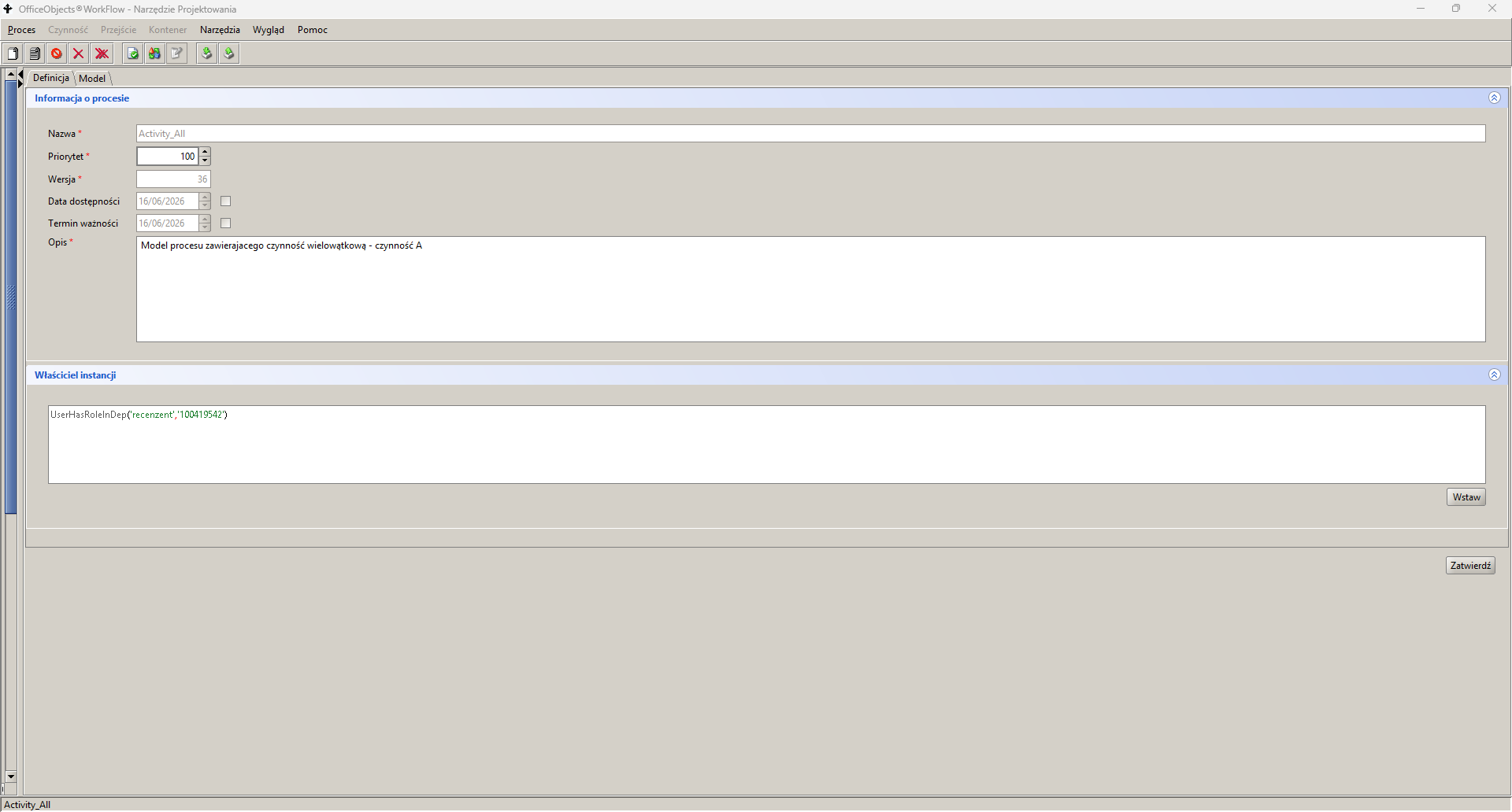 OfficeObjects®WorkFlow - Narzędzie Projektowania