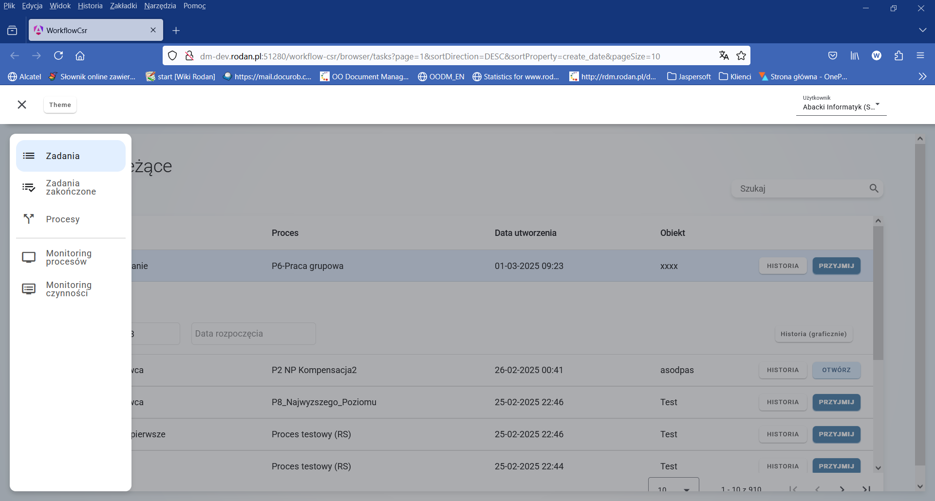 WorkflowCsr — Mozilla Firefox