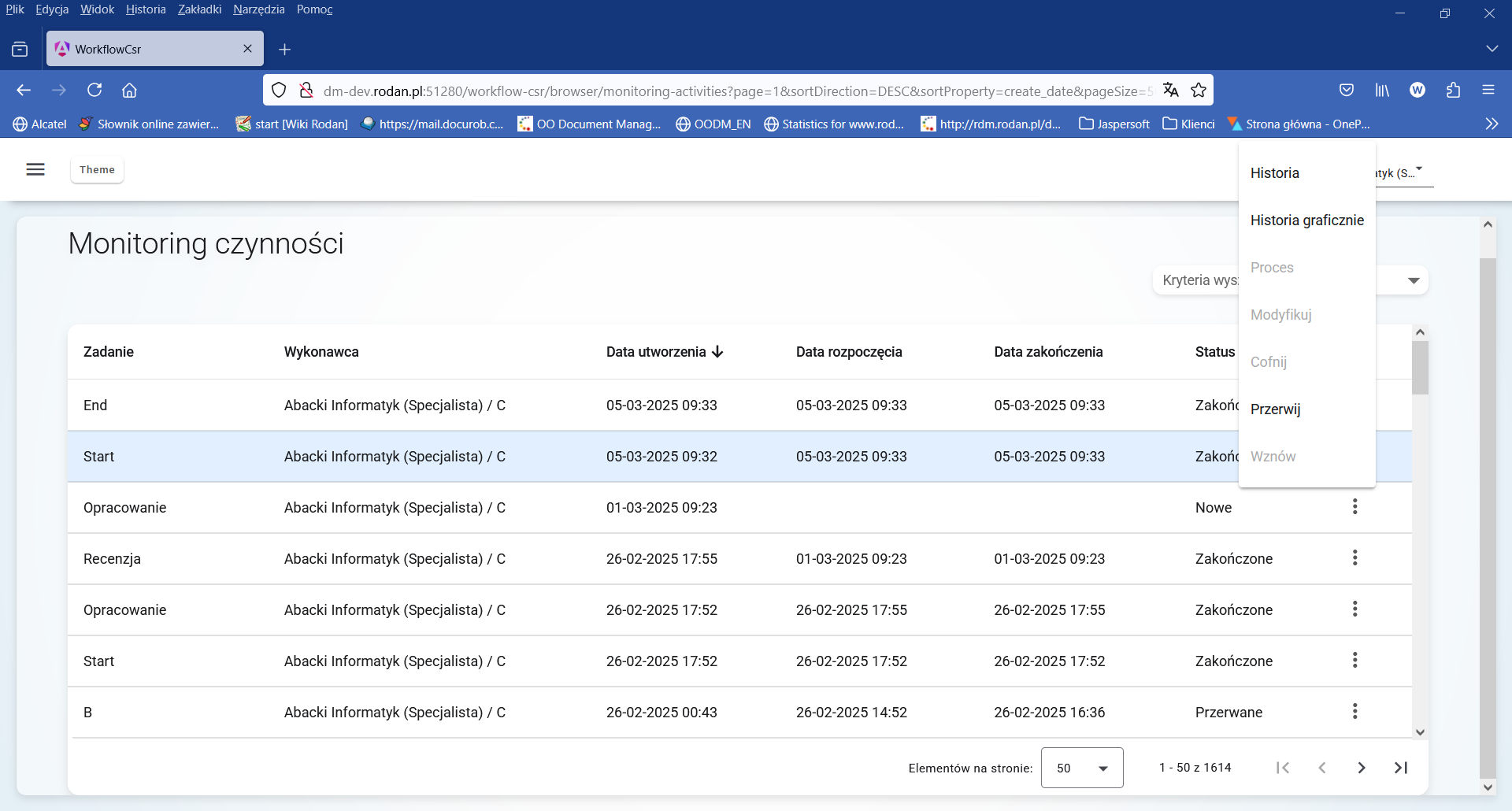 WorkflowCsr — Mozilla Firefox