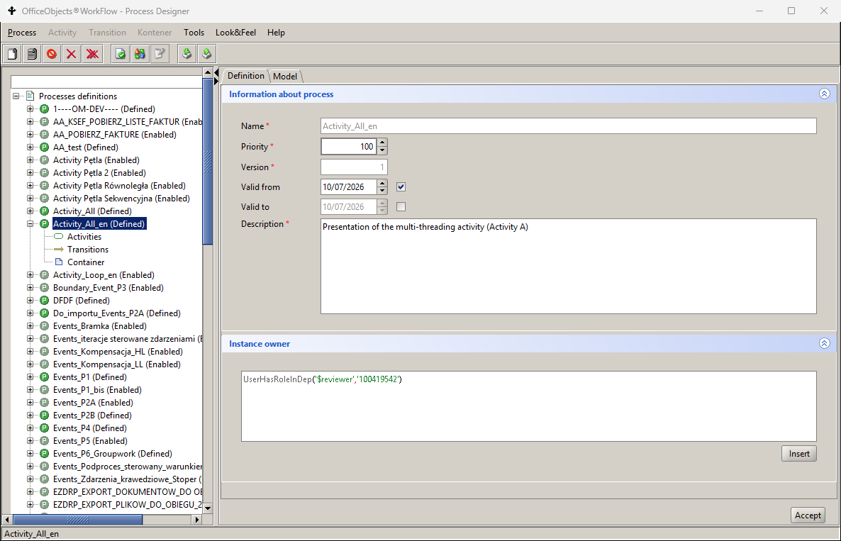 OfficeObjects®WorkFlow - Process Designer